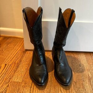 NWOT New Lucchese Cowboys boots. Black Size 12 D. Gifted & never worn